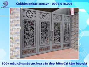 100+ mẫu cổng sắt cnc hoa văn đẹp, hiện đại kèm báo giá