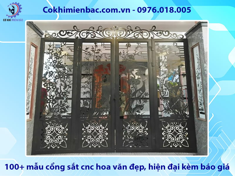 100+ mẫu cổng sắt cnc hoa văn đẹp, hiện đại kèm báo giá 100+ mẫu cổng sắt cnc hoa văn đẹp, hiện đại kèm báo giá