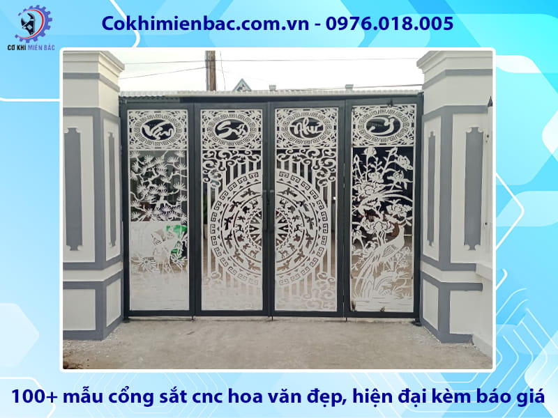 100+ mẫu cổng sắt cnc hoa văn đẹp, hiện đại kèm báo giá 100+ mẫu cổng sắt cnc hoa văn đẹp, hiện đại kèm báo giá
