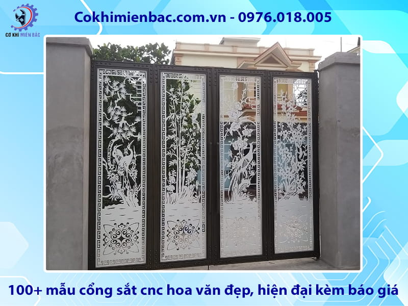 100+ mẫu cổng sắt cnc hoa văn đẹp, hiện đại kèm báo giá 100+ mẫu cổng sắt cnc hoa văn đẹp, hiện đại kèm báo giá