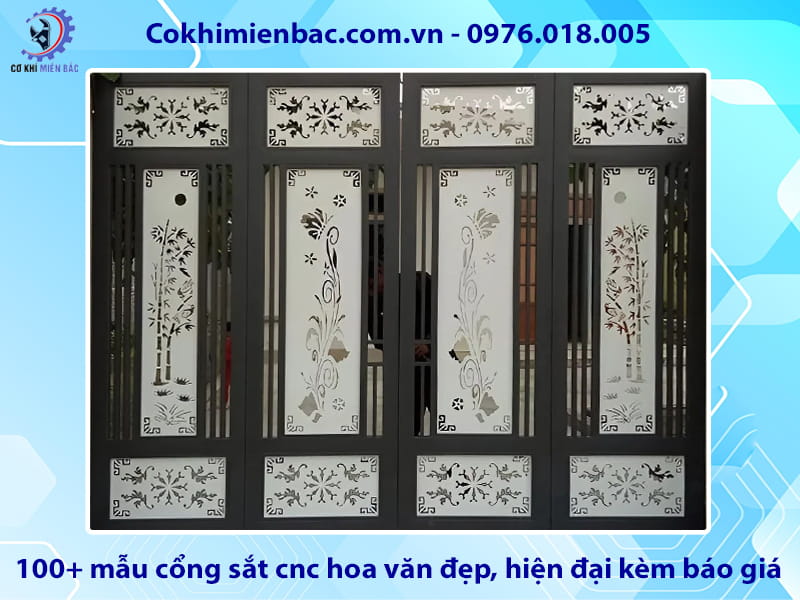 100+ mẫu cổng sắt cnc hoa văn đẹp, hiện đại kèm báo giá 100+ mẫu cổng sắt cnc hoa văn đẹp, hiện đại kèm báo giá