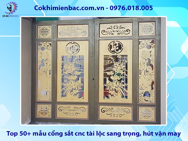 Top 50+ mẫu cổng sắt cnc tài lộc sang trọng, hút vận may