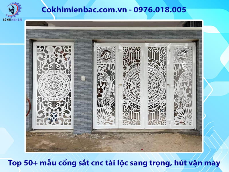 Top 50+ mẫu cổng sắt cnc tài lộc sang trọng, hút vận may