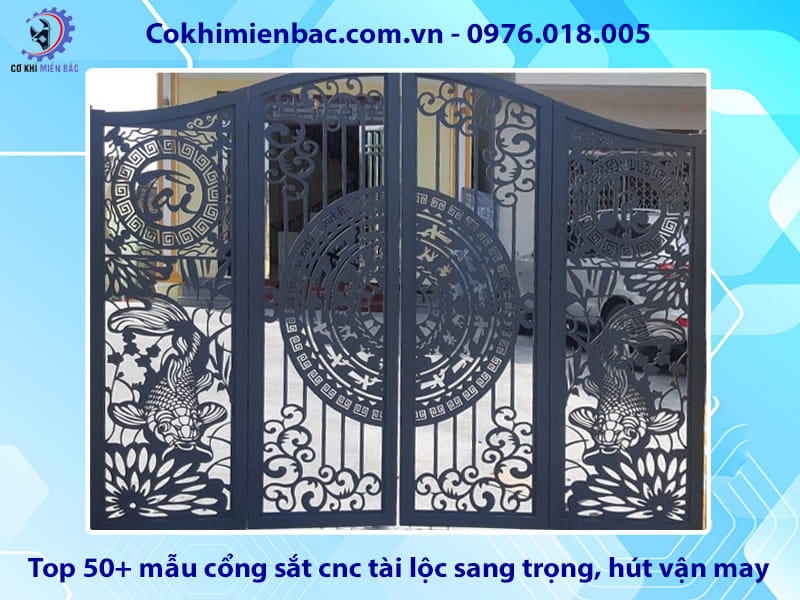 Top 50+ mẫu cổng sắt cnc tài lộc sang trọng, hút vận may