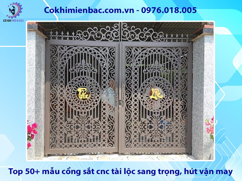 Top 50+ mẫu cổng sắt cnc tài lộc sang trọng, hút vận may