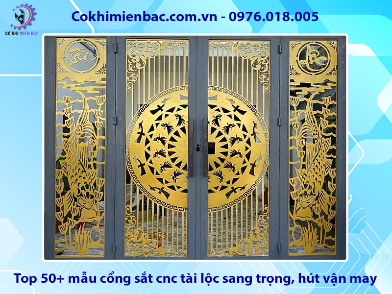 Top 50+ mẫu cổng sắt cnc tài lộc sang trọng, hút vận may
