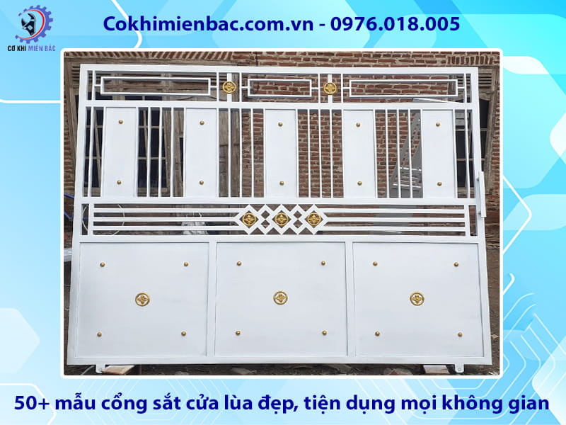 Top 50+ mẫu cổng sắt cửa lùa đẹp, tiện dụng mọi không gian