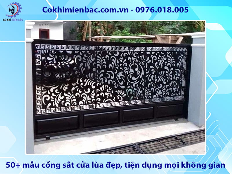 Top 50+ mẫu cổng sắt cửa lùa đẹp, tiện dụng mọi không gian