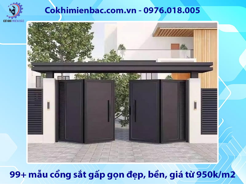 Tổng hợp 99+ mẫu cổng sắt gấp gọn đẹp, bền, giá từ 950k/m2 Tổng hợp 99+ mẫu cổng sắt gấp gọn đẹp, bền, giá từ 950k/m2
