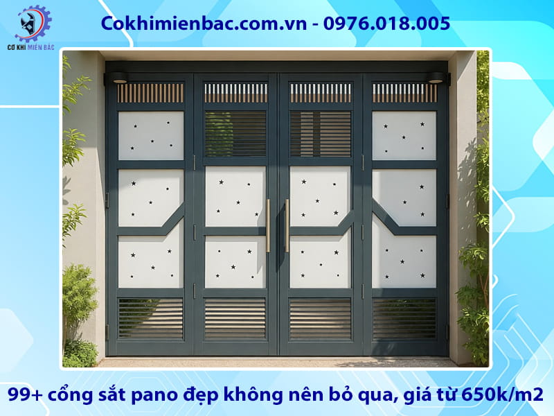 99+ cổng sắt pano đẹp không nên bỏ qua, giá từ 650k/m2