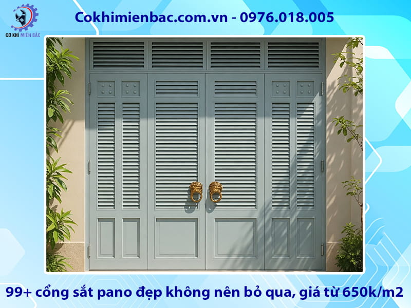 99+ cổng sắt pano đẹp không nên bỏ qua, giá từ 650k/m2