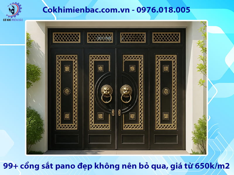 99+ cổng sắt pano đẹp không nên bỏ qua, giá từ 650k/m2