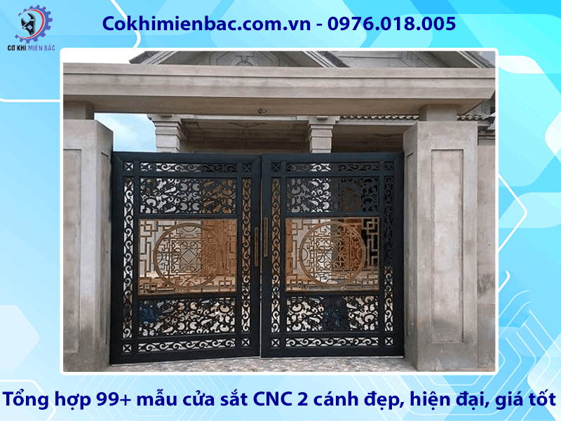 Tổng hợp 99+ mẫu cửa sắt CNC 2 cánh đẹp, hiện đại, giá tốt