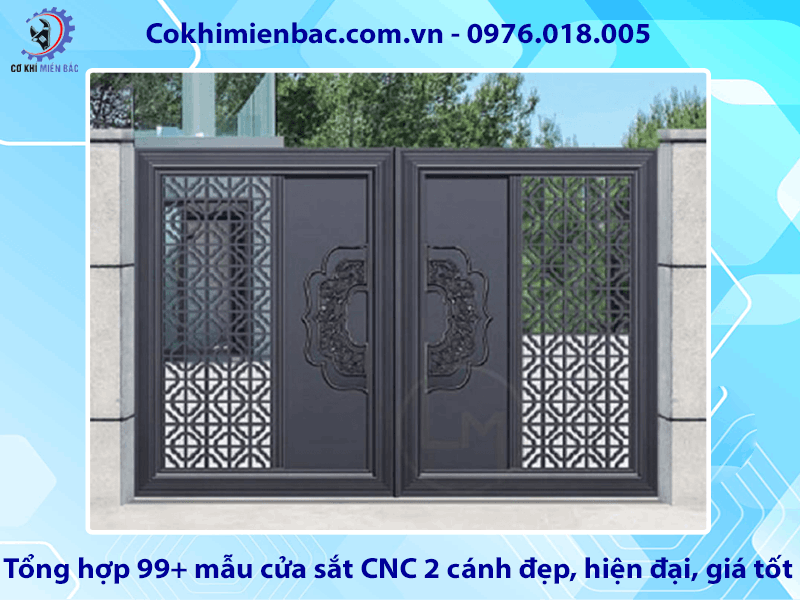 Tổng hợp 99+ mẫu cửa sắt CNC 2 cánh đẹp, hiện đại, giá tốt