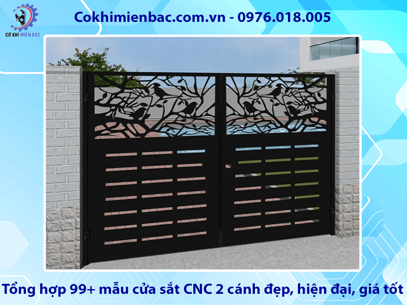 Tổng hợp 99+ mẫu cửa sắt CNC 2 cánh đẹp, hiện đại, giá tốt