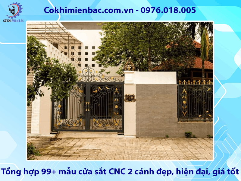 Tổng hợp 99+ mẫu cửa sắt CNC 2 cánh đẹp, hiện đại, giá tốt