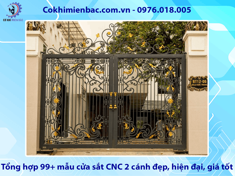 Tổng hợp 99+ mẫu cửa sắt CNC 2 cánh đẹp, hiện đại, giá tốt