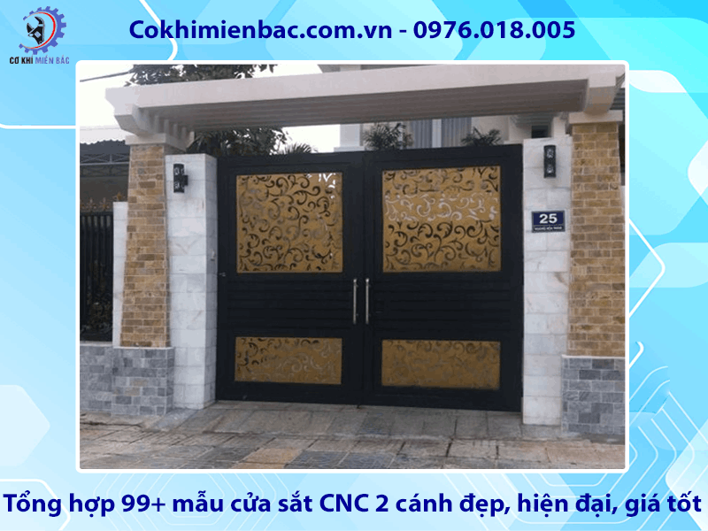 Tổng hợp 99+ mẫu cửa sắt CNC 2 cánh đẹp, hiện đại, giá tốt