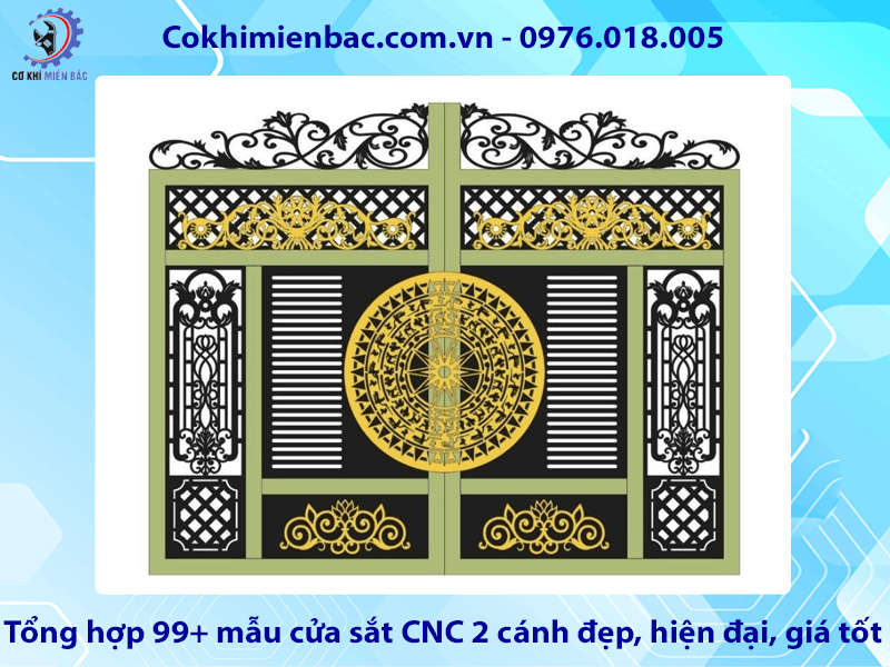 Tổng hợp 99+ mẫu cửa sắt CNC 2 cánh đẹp, hiện đại, giá tốt