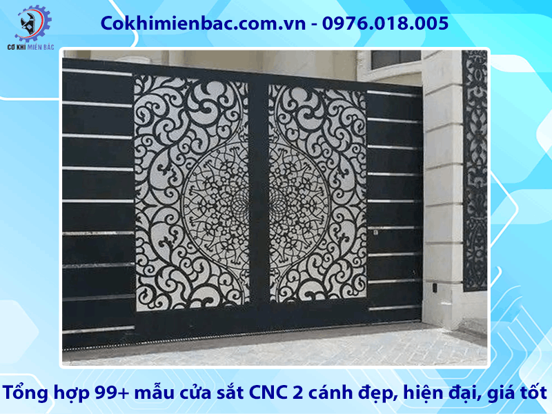 Tổng hợp 99+ mẫu cửa sắt CNC 2 cánh đẹp, hiện đại, giá tốt