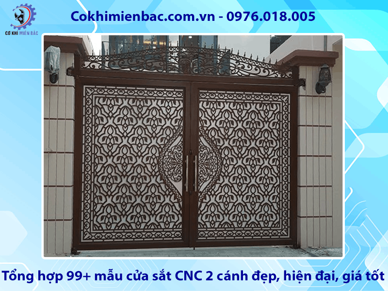 Tổng hợp 99+ mẫu cửa sắt CNC 2 cánh đẹp, hiện đại, giá tốt