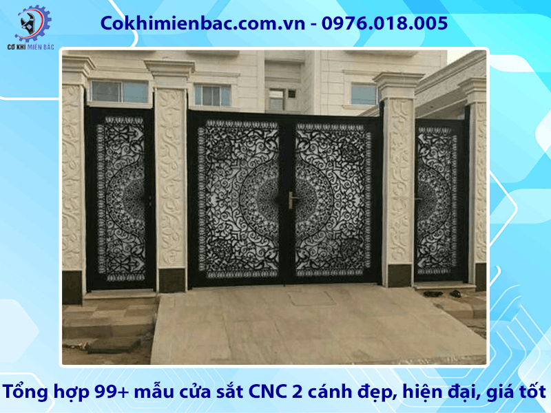 Tổng hợp 99+ mẫu cửa sắt CNC 2 cánh đẹp, hiện đại, giá tốt