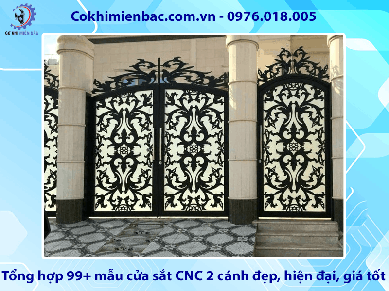 Tổng hợp 99+ mẫu cửa sắt CNC 2 cánh đẹp, hiện đại, giá tốt