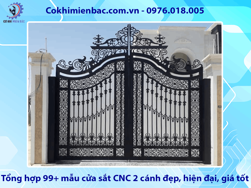Tổng hợp 99+ mẫu cửa sắt CNC 2 cánh đẹp, hiện đại, giá tốt