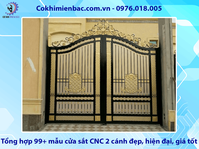 Tổng hợp 99+ mẫu cửa sắt CNC 2 cánh đẹp, hiện đại, giá tốt