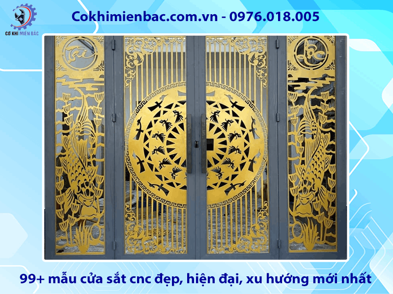 99+ mẫu cửa sắt cnc đẹp, hiện đại, xu hướng mới nhất