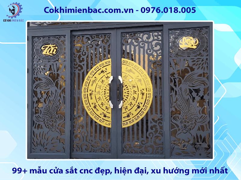 99+ mẫu cửa sắt cnc đẹp, hiện đại, xu hướng mới nhất