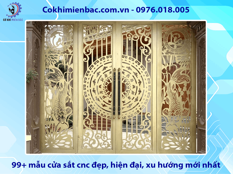 99+ mẫu cửa sắt cnc đẹp, hiện đại, xu hướng mới nhất