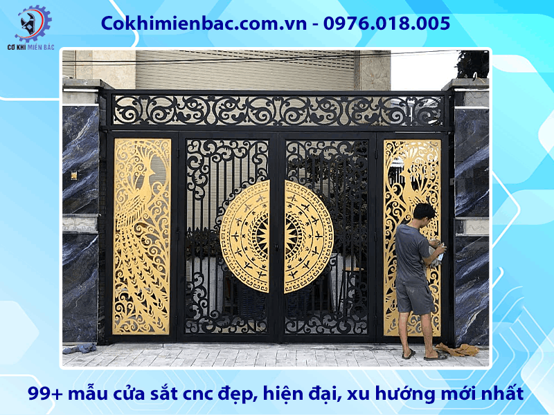 99+ mẫu cửa sắt cnc đẹp, hiện đại, xu hướng mới nhất