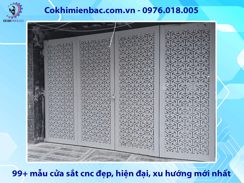 99+ mẫu cửa sắt cnc đẹp, hiện đại, xu hướng mới nhất