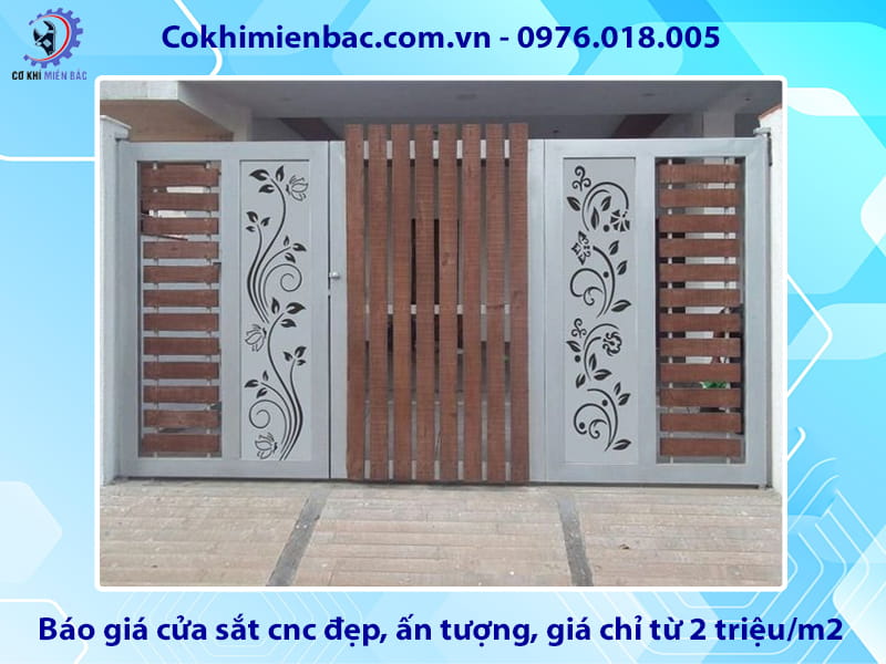 Báo giá cửa sắt cnc đẹp, ấn tượng, giá chỉ từ 2 triệu/m2 Báo giá cửa sắt cnc đẹp, ấn tượng, giá chỉ từ 2 triệu/m2