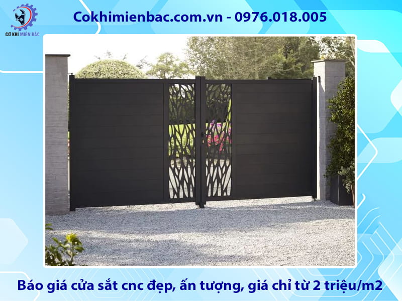 Báo giá cửa sắt cnc đẹp, ấn tượng, giá chỉ từ 2 triệu/m2 Báo giá cửa sắt cnc đẹp, ấn tượng, giá chỉ từ 2 triệu/m2