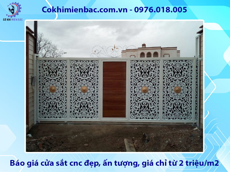 Báo giá cửa sắt cnc đẹp, ấn tượng, giá chỉ từ 2 triệu/m2 Báo giá cửa sắt cnc đẹp, ấn tượng, giá chỉ từ 2 triệu/m2