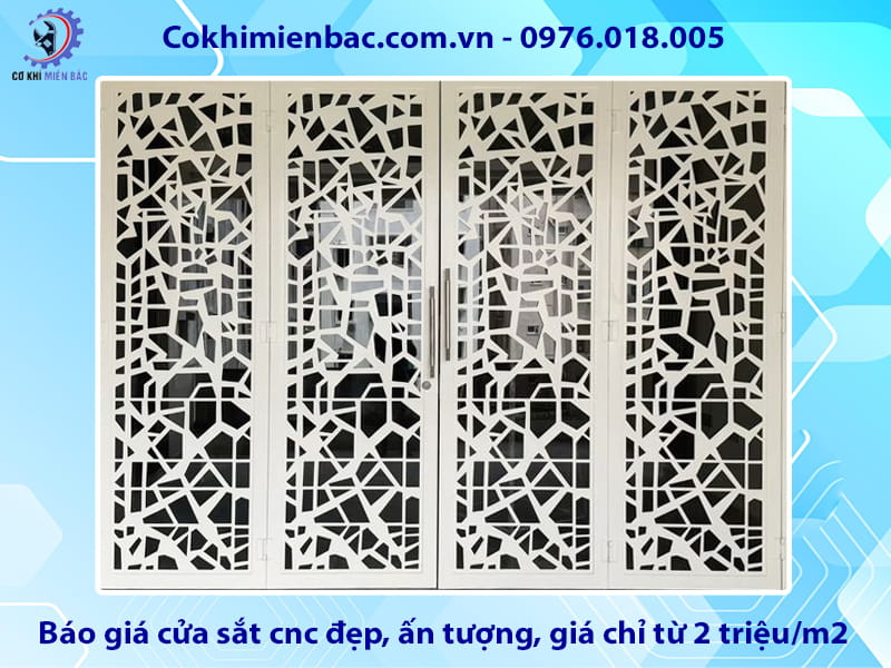 Báo giá cửa sắt cnc đẹp, ấn tượng, giá chỉ từ 2 triệu/m2 Báo giá cửa sắt cnc đẹp, ấn tượng, giá chỉ từ 2 triệu/m2