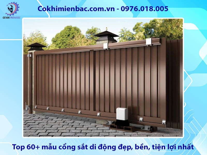 Top 60+ mẫu cổng sắt di động đẹp, bền, tiện lợi nhất