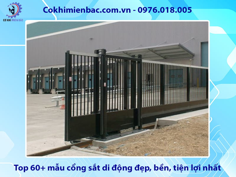 Top 60+ mẫu cổng sắt di động đẹp, bền, tiện lợi nhất