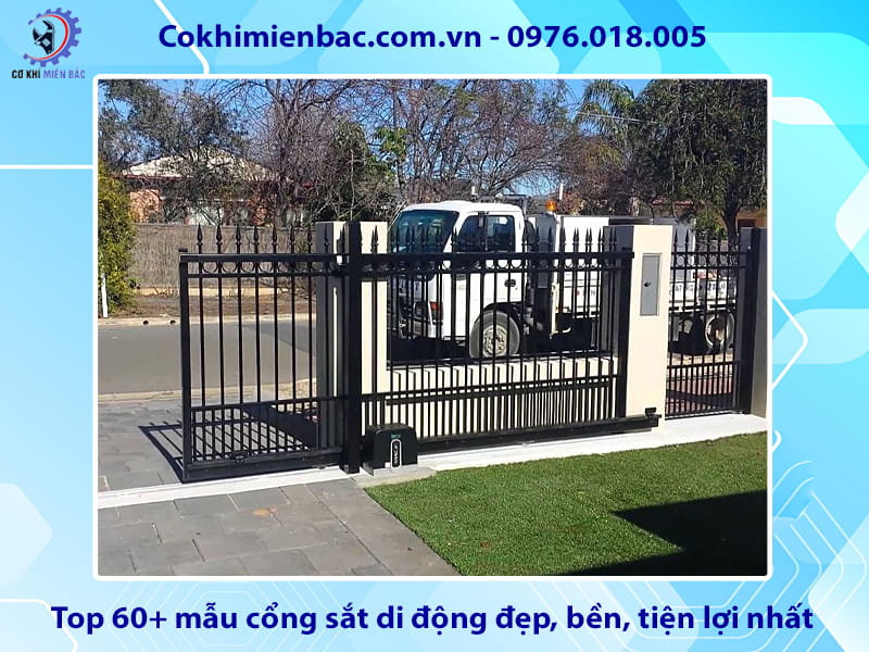 Top 60+ mẫu cổng sắt di động đẹp, bền, tiện lợi nhất