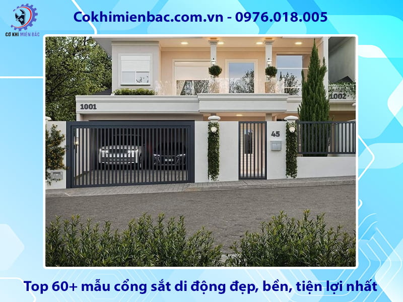 Top 60+ mẫu cổng sắt di động đẹp, bền, tiện lợi nhất
