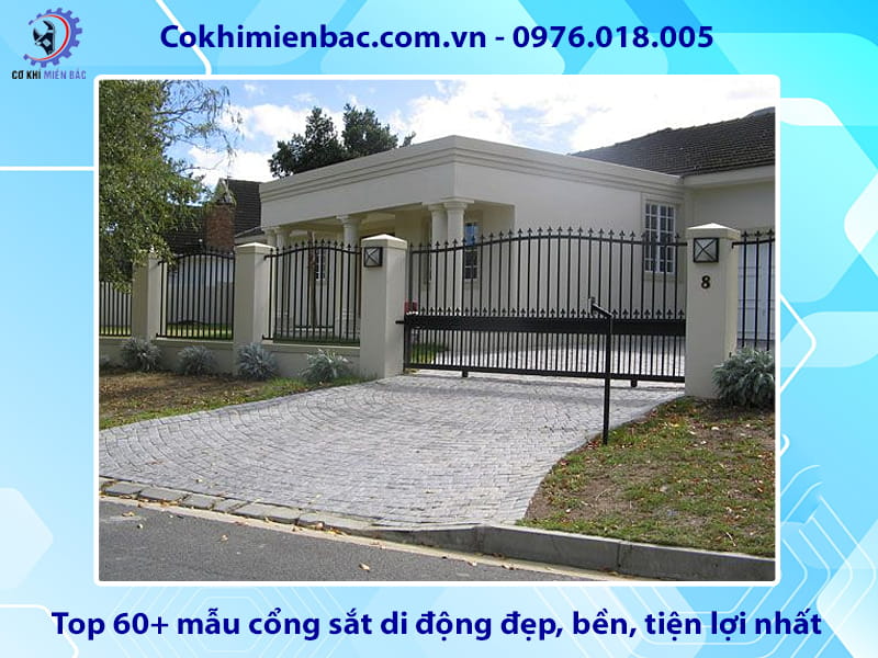 Top 60+ mẫu cổng sắt di động đẹp, bền, tiện lợi nhất