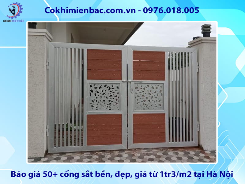 Báo giá 50+ cổng sắt bền, đẹp, giá từ 1tr3/m2 tại Hà Nội