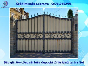 Báo giá 50+ cổng sắt bền, đẹp, giá từ 1tr3/m2 tại Hà Nội