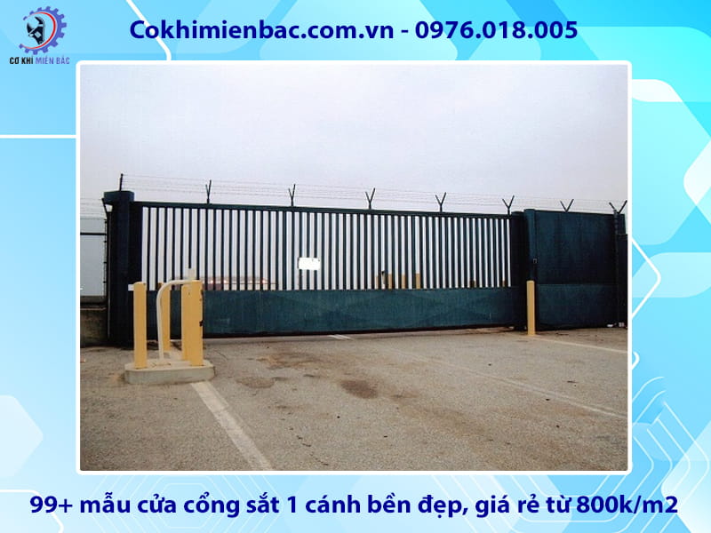 99+ mẫu cửa cổng sắt 1 cánh bền đẹp, giá rẻ từ 800k/m2