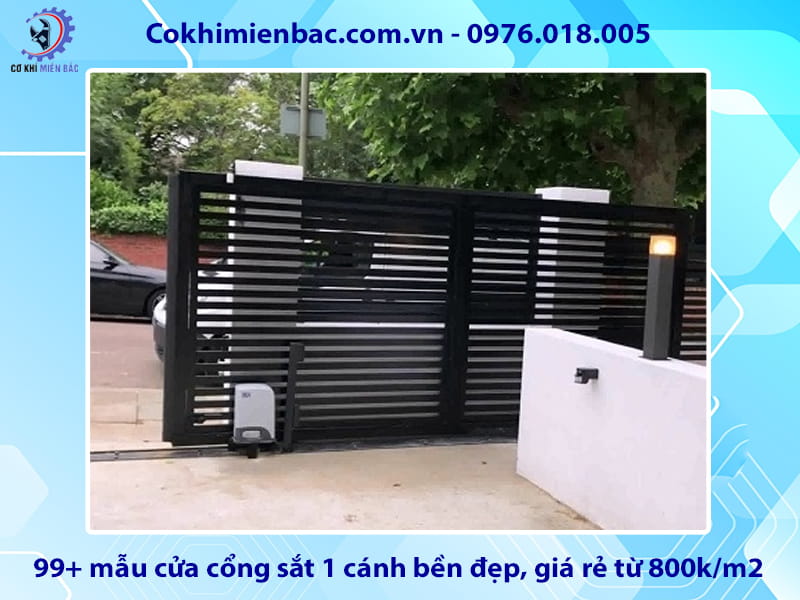 99+ mẫu cửa cổng sắt 1 cánh bền đẹp, giá rẻ từ 800k/m2