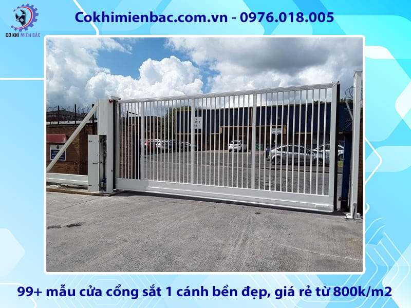 99+ mẫu cửa cổng sắt 1 cánh bền đẹp, giá rẻ từ 800k/m2
