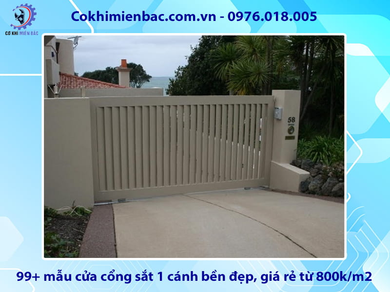 99+ mẫu cửa cổng sắt 1 cánh bền đẹp, giá rẻ từ 800k/m2