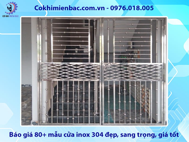 Báo giá 80+ mẫu cửa inox 304 đẹp, sang trọng, giá tốt